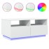 Mesa de centro con luces LED blanco 90x49x40
