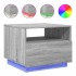 Mesa de centro con luces LED gris Sonoma 50x49x40