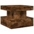 Mesa de centro con luces LED roble ahumado 50x50x40