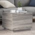 Mesa de centro con luces LED gris Sonoma 50x50x40
