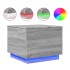 Mesa de centro con luces LED gris Sonoma 50x50x40