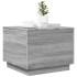 Mesa de centro con luces LED gris Sonoma 50x50x40