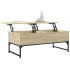 Mesa de centro madera ingeniería metal roble Sonoma