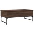 Mesa de centro madera ingeniería metal roble marrón