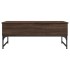 Mesa de centro madera ingeniería metal roble marrón