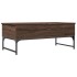 Mesa de centro madera ingeniería metal roble marrón