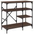Estantería de cocina madera ingeniería metal marrón 90x40x84