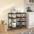 Estantería de cocina madera ingeniería metal marrón 90x40x84