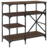 Estantería de cocina madera ingeniería metal marrón 90x40x84