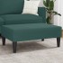 Reposapiés de terciopelo verde oscuro 77x55x31