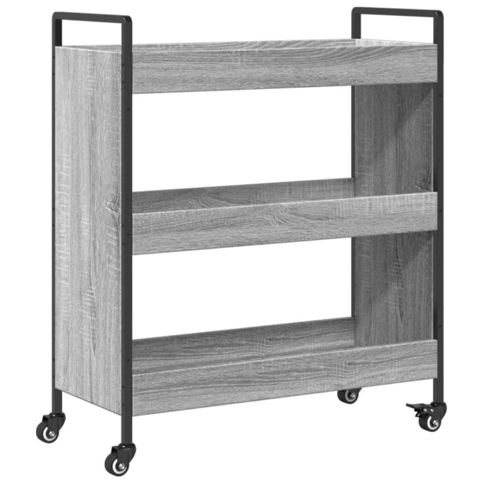 Carrito de cocina madera de ingeniería gris Sonoma 70x30x82