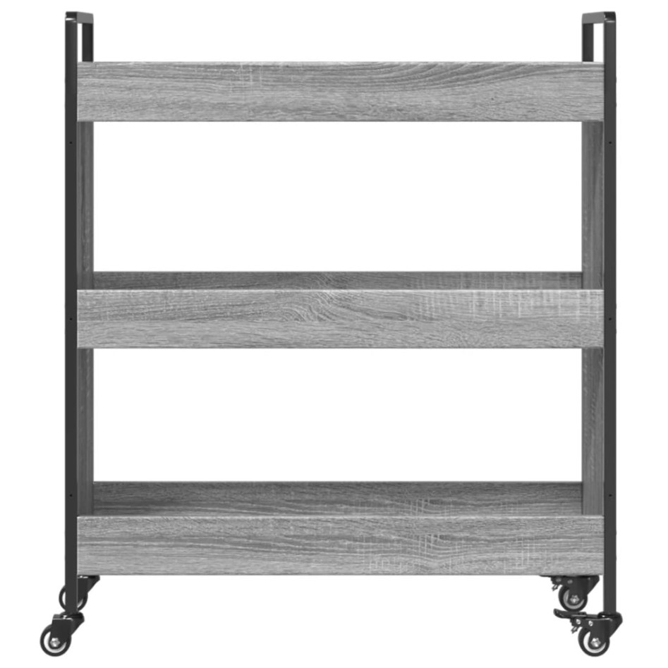 Carrito de cocina madera de ingeniería gris Sonoma 70x30x82