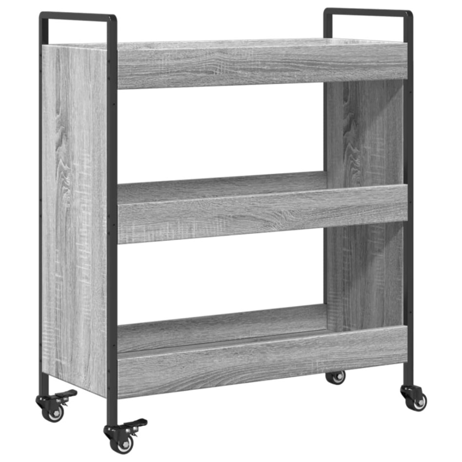 Carrito de cocina madera de ingeniería gris Sonoma 70x30x82