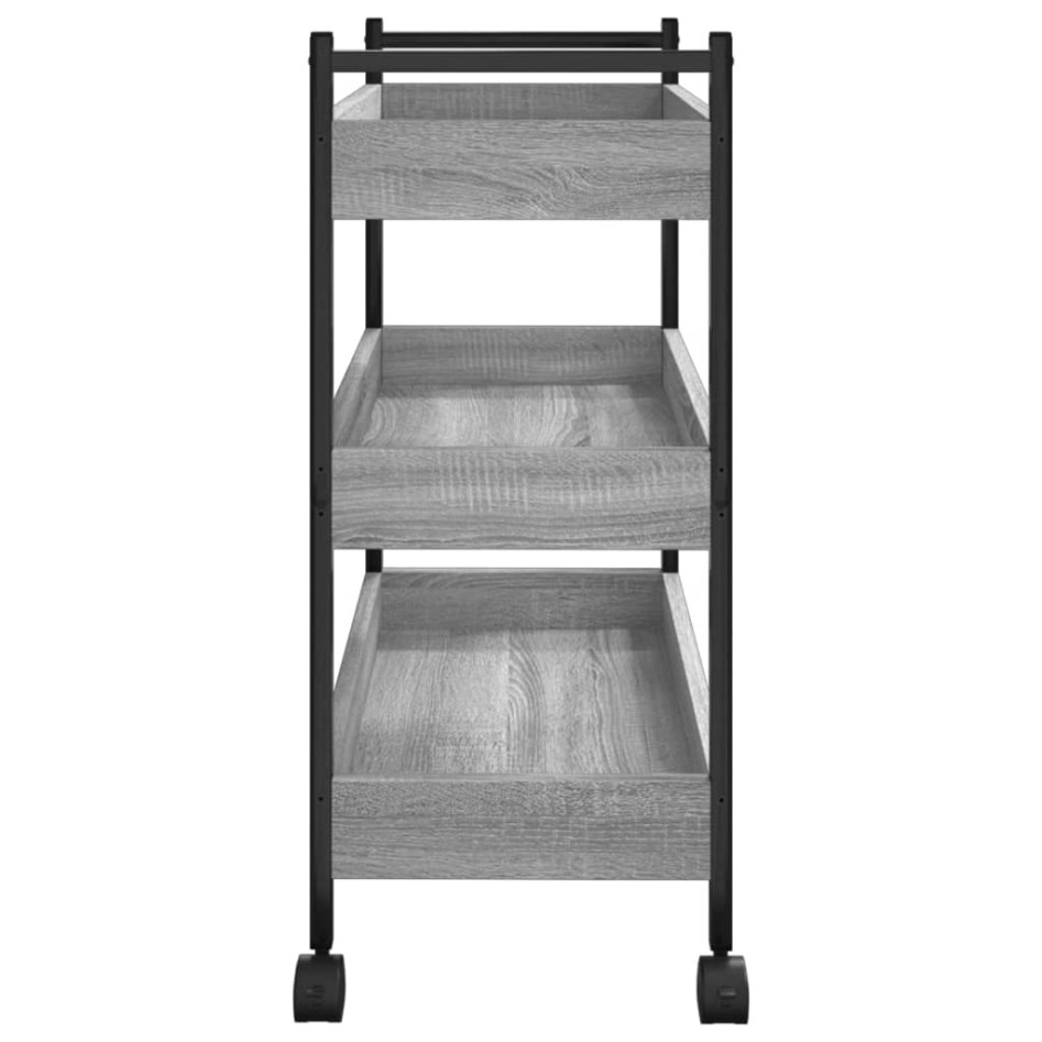 Carrito de cocina madera de ingeniería gris Sonoma 50x30x70
