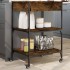 Carrito de cocina madera ingeniería roble ahumado 60x48x89,5