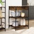 Carrito de cocina madera ingeniería roble ahumado 60x48x89,5
