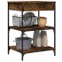 Carrito de cocina madera ingeniería roble ahumado 60x48x89,5