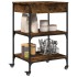 Carrito de cocina madera ingeniería roble ahumado 60x48x89,5