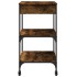 Carrito de cocina madera ingeniería roble ahumado 60x48x89,5