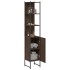 Armario de baño madera ingeniería marrón roble 33x33x185,5