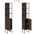 Armario de baño madera ingeniería marrón roble 33x33x185,5