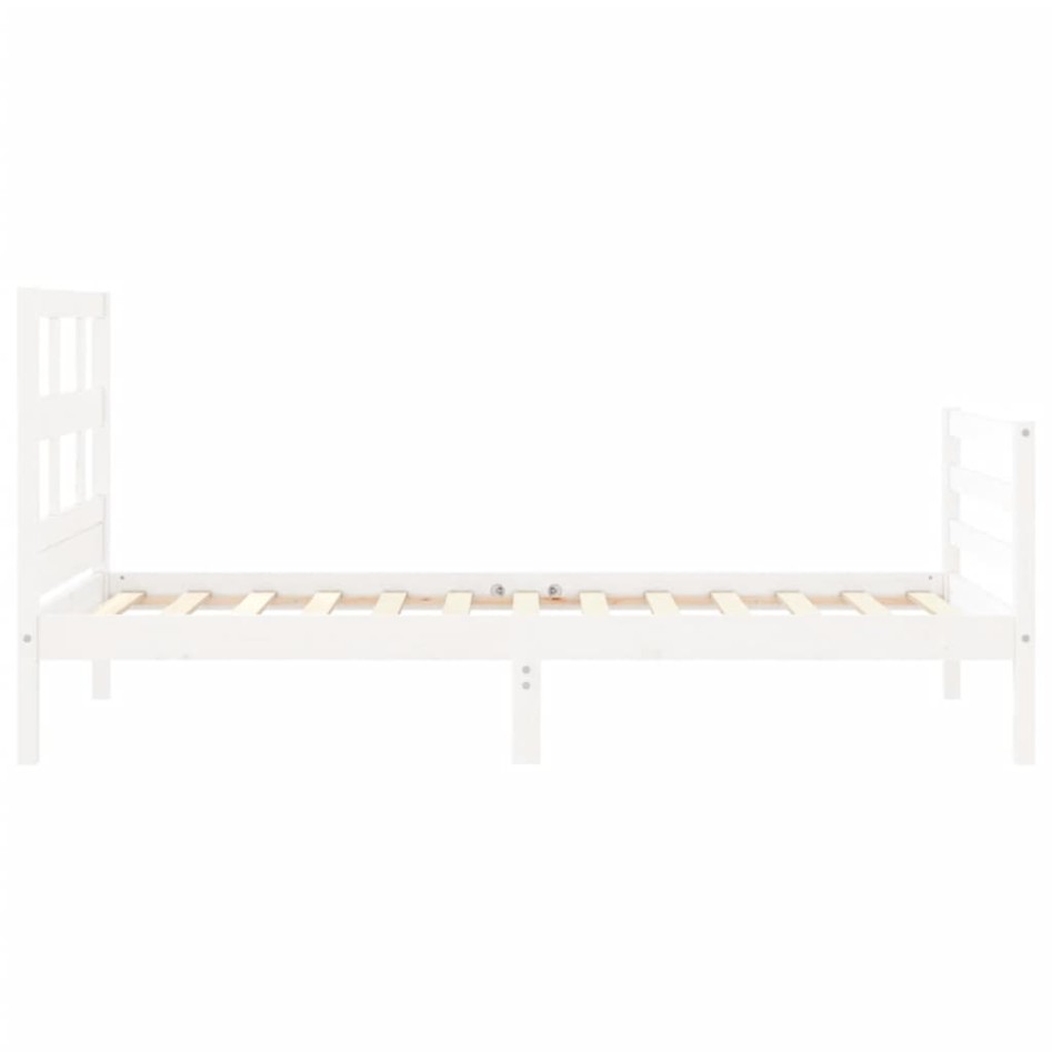 Estructura de cama con cabecero madera maciza