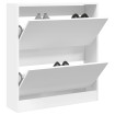 Zapatero de madera de ingeniería blanco 80x21x87,5 cm