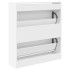 Zapatero de madera de ingeniería blanco 80x21x87,5