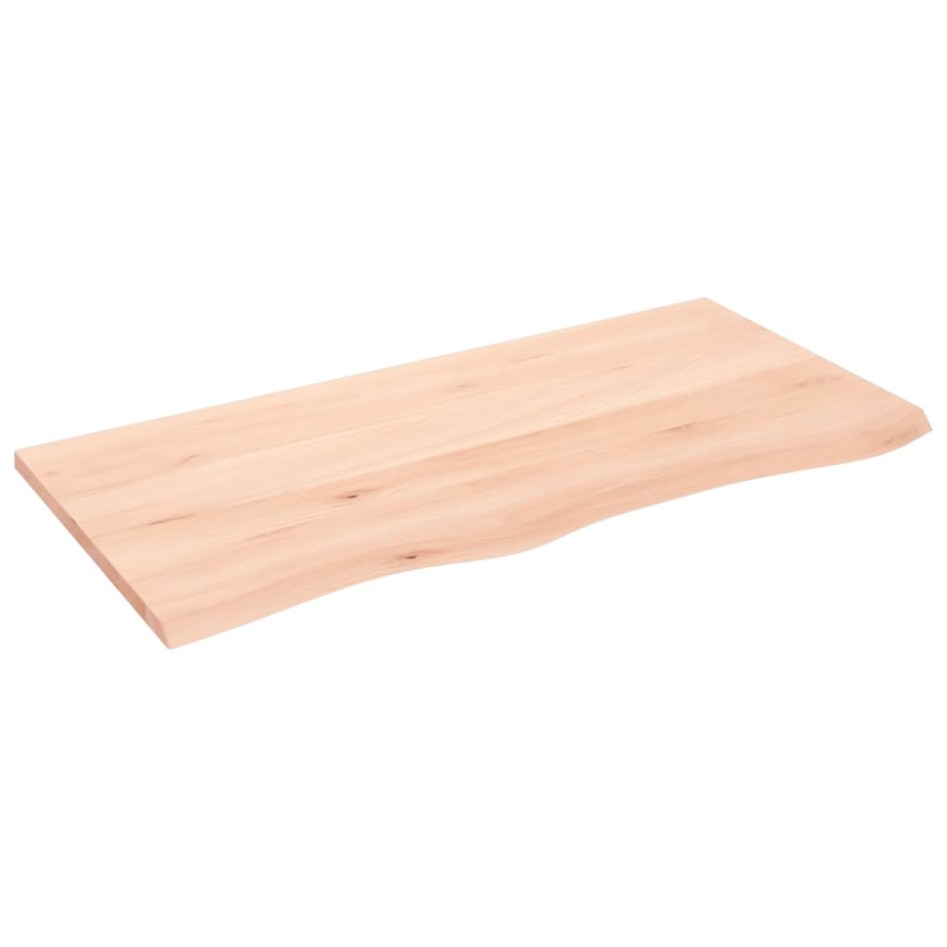 Tablero de mesa madera maciza de roble sin tratar 100x50x2