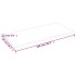 Tablero de mesa madera maciza de roble sin tratar 100x50x2