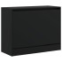Zapatero de madera de ingeniería negro 80x34x63