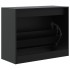 Zapatero de madera de ingeniería negro 80x34x63