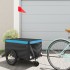 Remolque para bicicleta hierro negro y azul 30