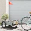 Remolque para bicicletas hierro y tela Oxford gris