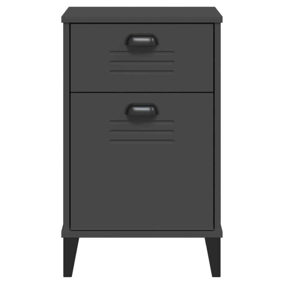 Mesita de noche VIKEN madera de ingeniería gris