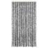 Cortina antimoscas chenilla gris negro y blanco 100x220