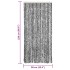 Cortina antimoscas chenilla gris negro y blanco 90x220