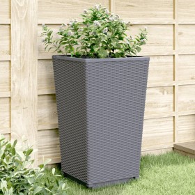 Jardineras 2 unidades PP azul gris 32,5x32,5x57