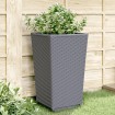 Jardineras 2 unidades PP azul gris 32,5x32,5x57 cm