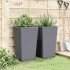 Jardineras 2 unidades PP azul gris 32,5x32,5x57