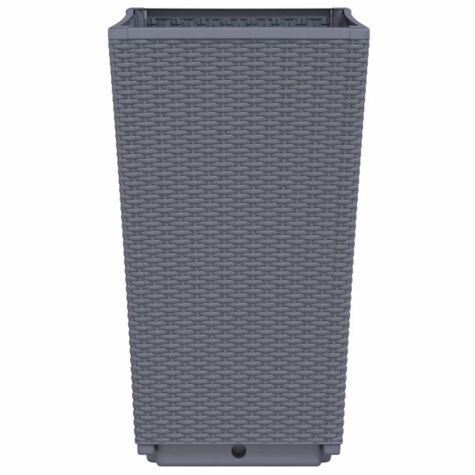 Jardineras 2 unidades PP azul gris 32,5x32,5x57