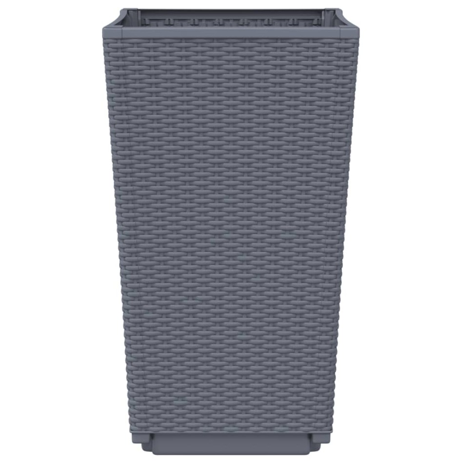 Jardineras 2 unidades PP azul gris 32,5x32,5x57