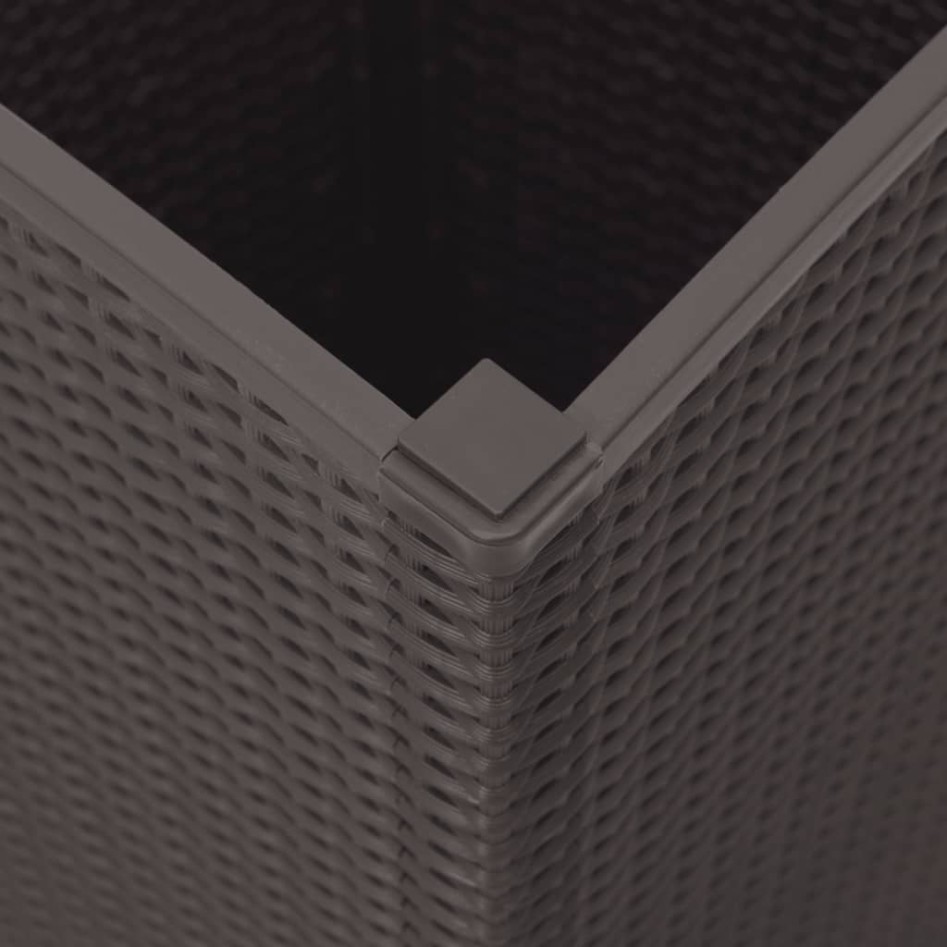 Jardineras 2 unidades PP marrón 32,5x32,5x57