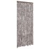 Cortina antimoscas chenilla marrón y blanco 100x230