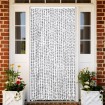 Cortina antimoscas chenilla gris claro y gris oscuro 90x200 cm