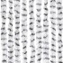 Cortina antimoscas chenilla gris claro y gris oscuro 90x200