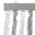Cortina antimoscas chenilla gris claro y blanco 90x220