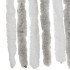 Cortina antimoscas chenilla gris claro y blanco 90x220