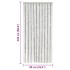 Cortina antimoscas chenilla gris claro y blanco 90x220