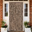 Cortina antimoscas chenilla beige y marrón oscuro 100x220 cm